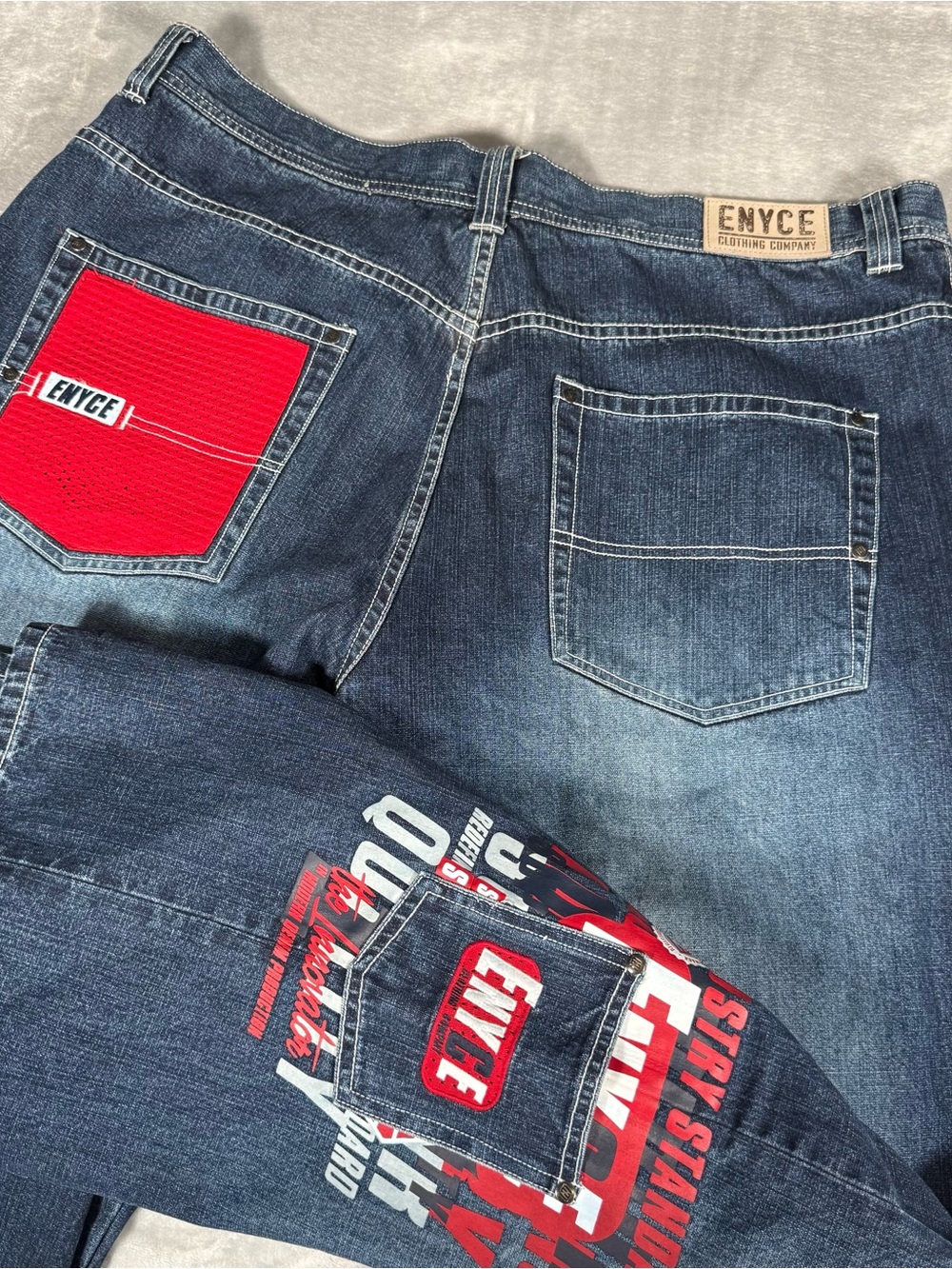 Vintage Enyce Jeans Mens 42x34 Baggy Wide Leg Fit Hip Hop Y2K
